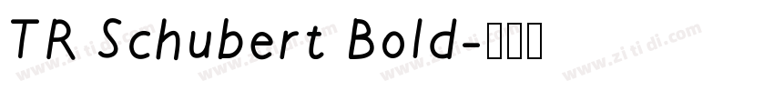 TR Schubert Bold字体转换